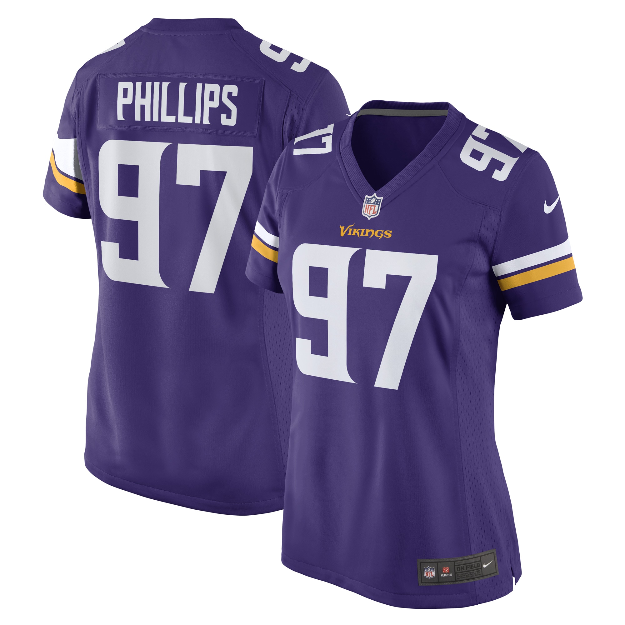 Minnesota Vikings Harrison Phillips Purple Game Player NFL Jersey Women's