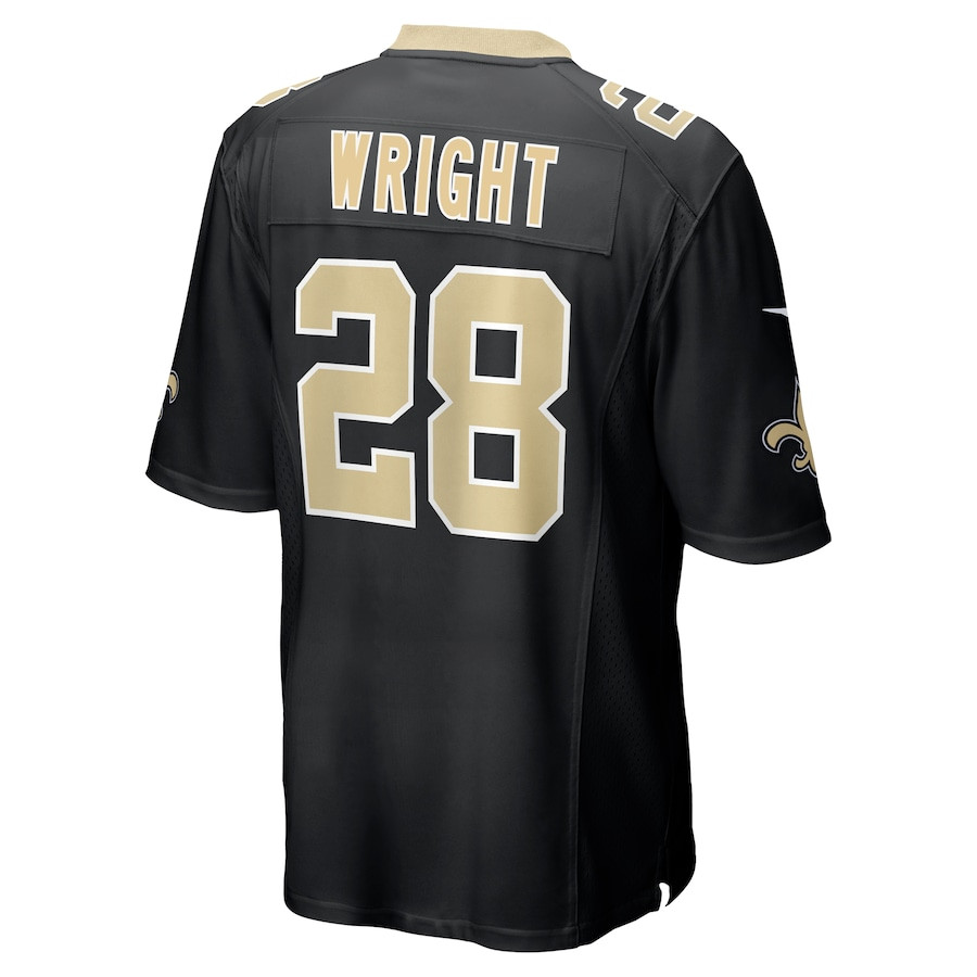 Rejzohn Wright 28 New Orleans Saints Game Black NFL Jersey Men's
