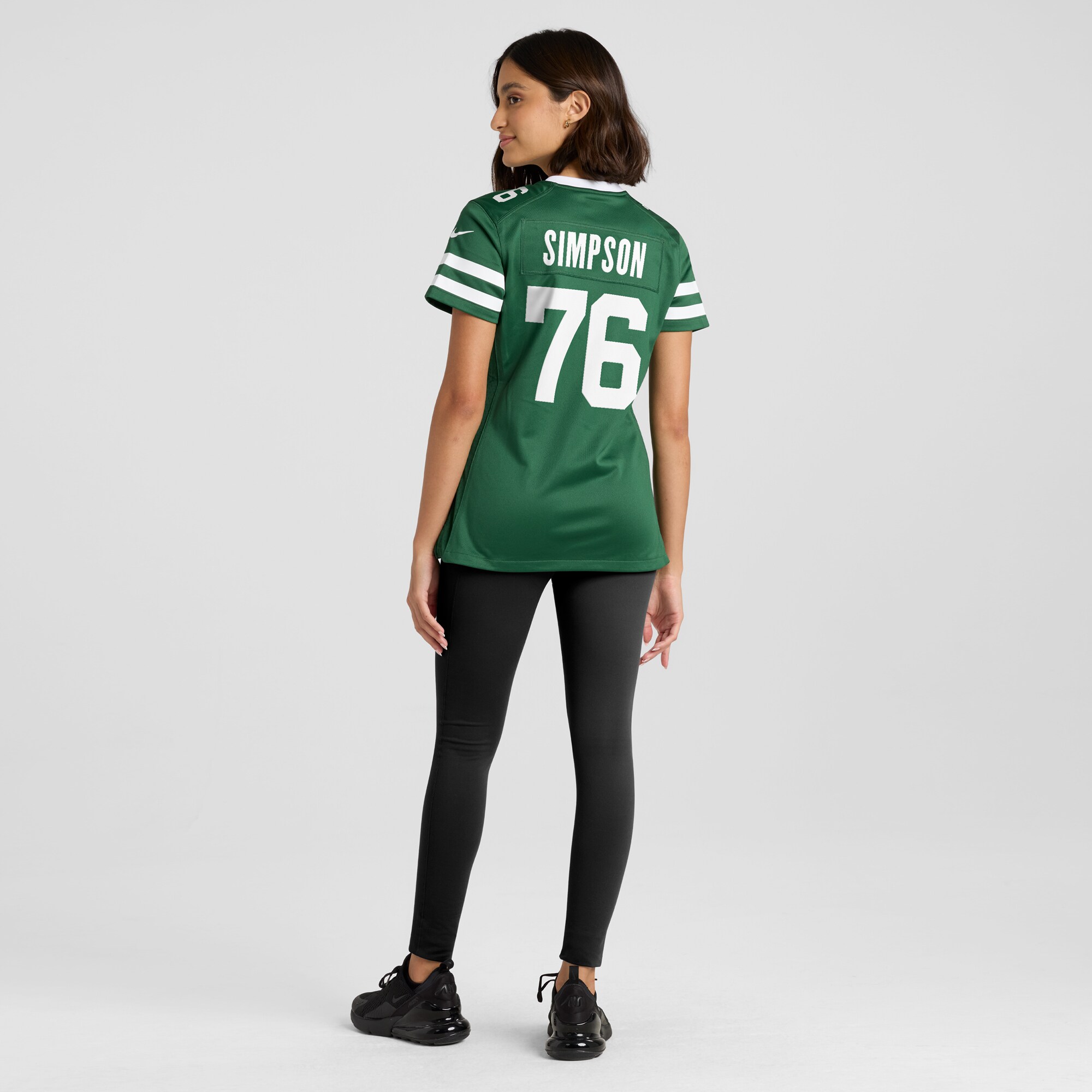 New York Jets John Simpson Legacy Green Game NFL Jersey Women's