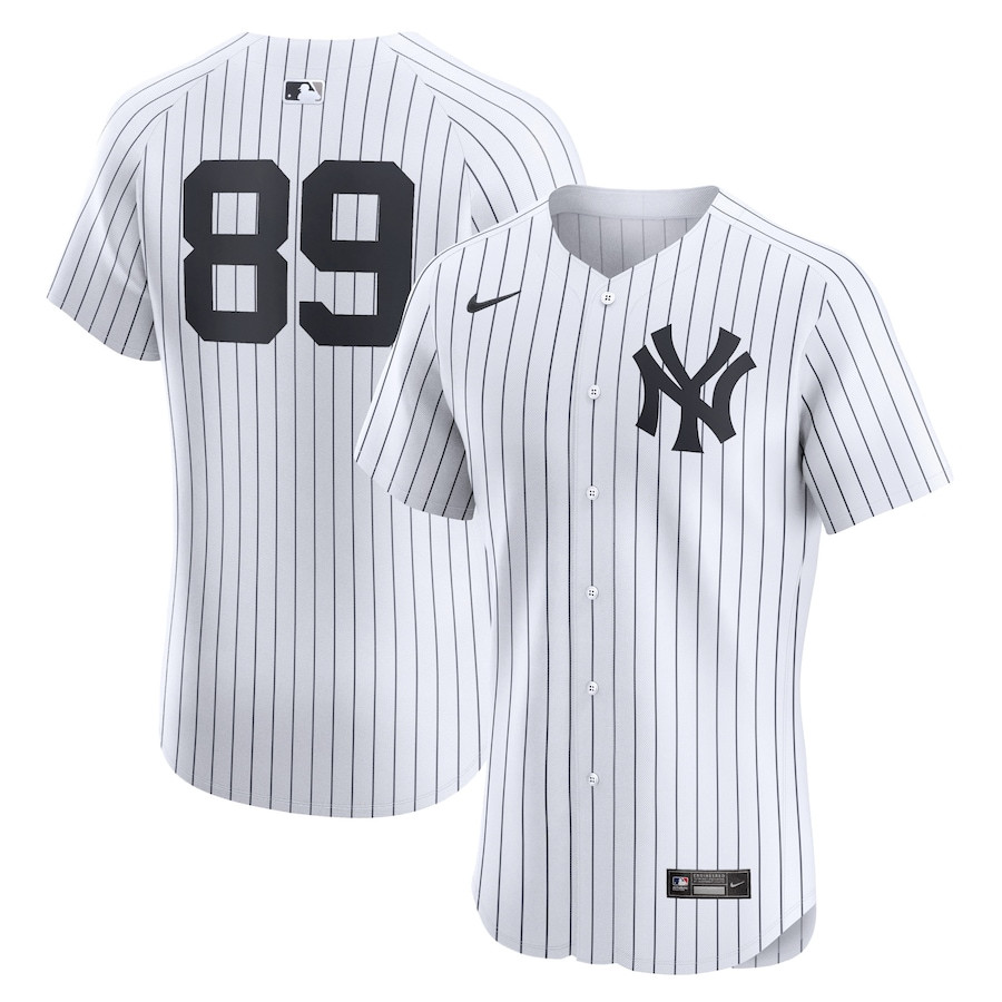 Jasson Dominguez 89 New York Yankees Home Elite Player White MLB Jersey Men's