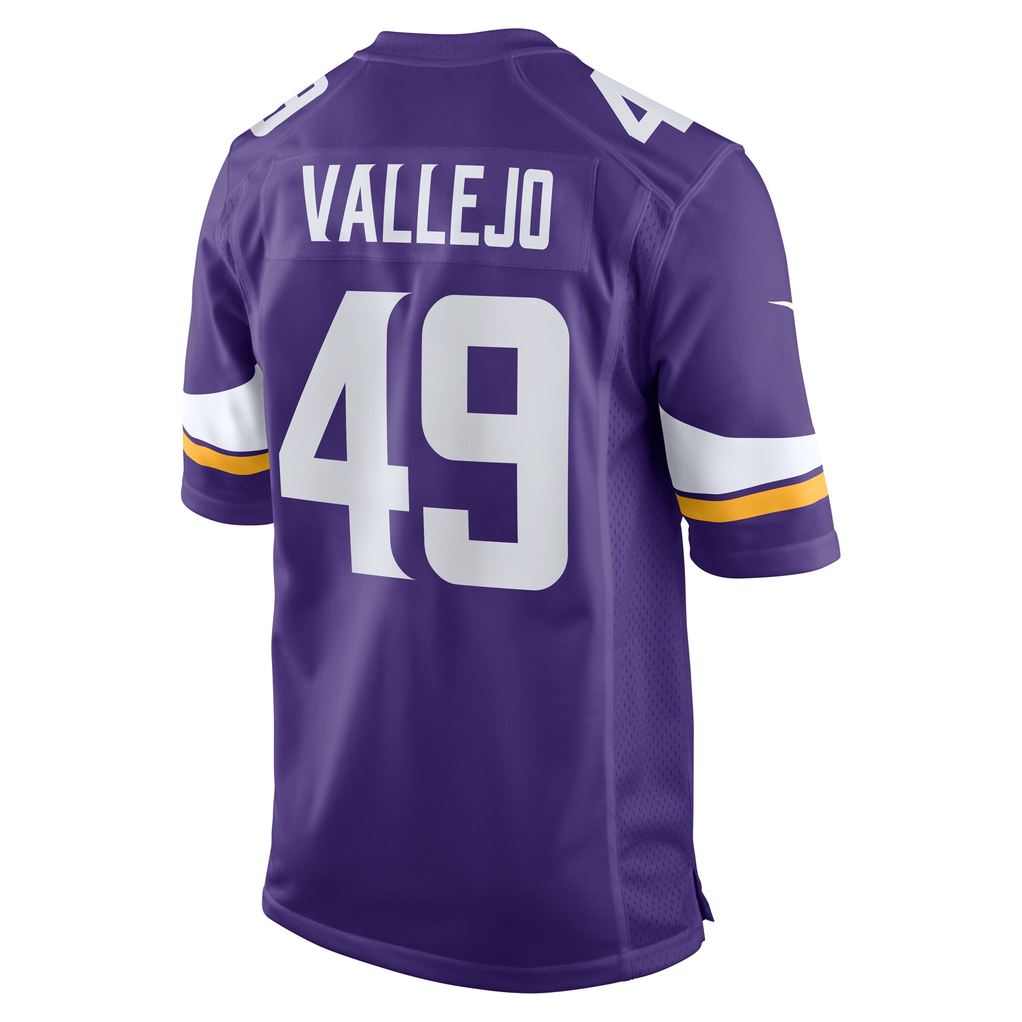 Minnesota Vikings Tanner Vallejo Purple Team Game NFL Jersey Men's
