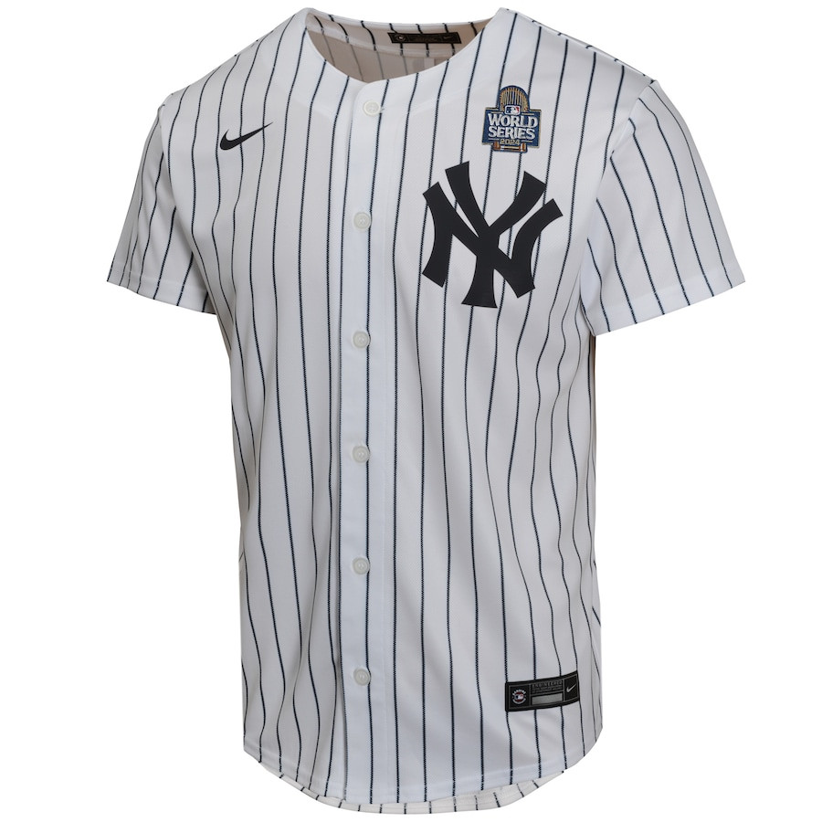 Aaron Judge 99 New York Yankees 2024 World Series Home Game Player White MLB Jersey Youth