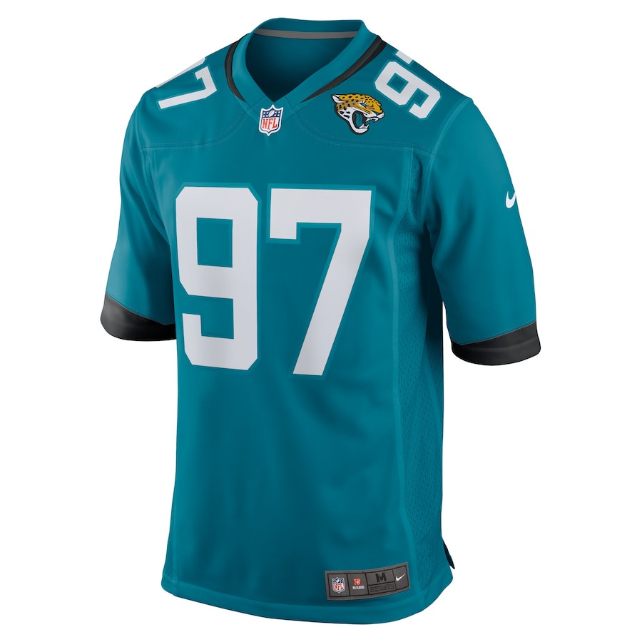 Henry Mondeaux 97 Jacksonville Jaguars Game Teal NFL Jersey Men's