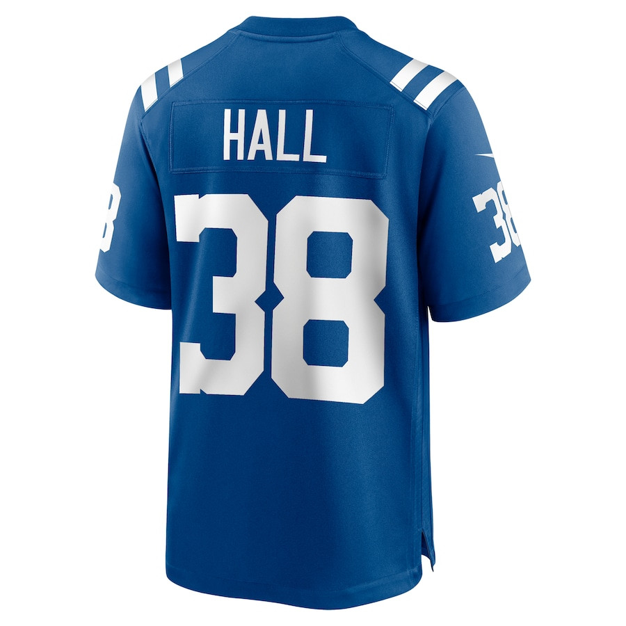 Darren Hall 38 Indianapolis Colts Game Royal NFL Jersey Men's