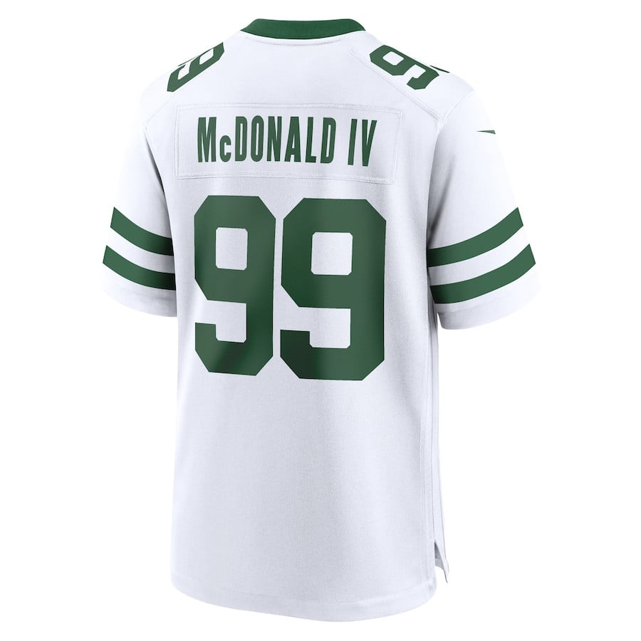 Will McDonald IV 99 New York Jets Game Legacy White NFL Jersey Men's