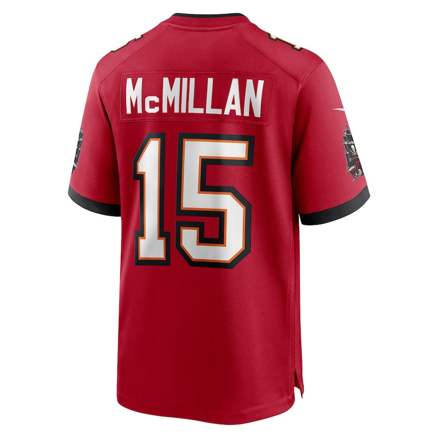 Jalen McMillan 15 Tampa Bay Buccaneers Game Red NFL Jersey Men's