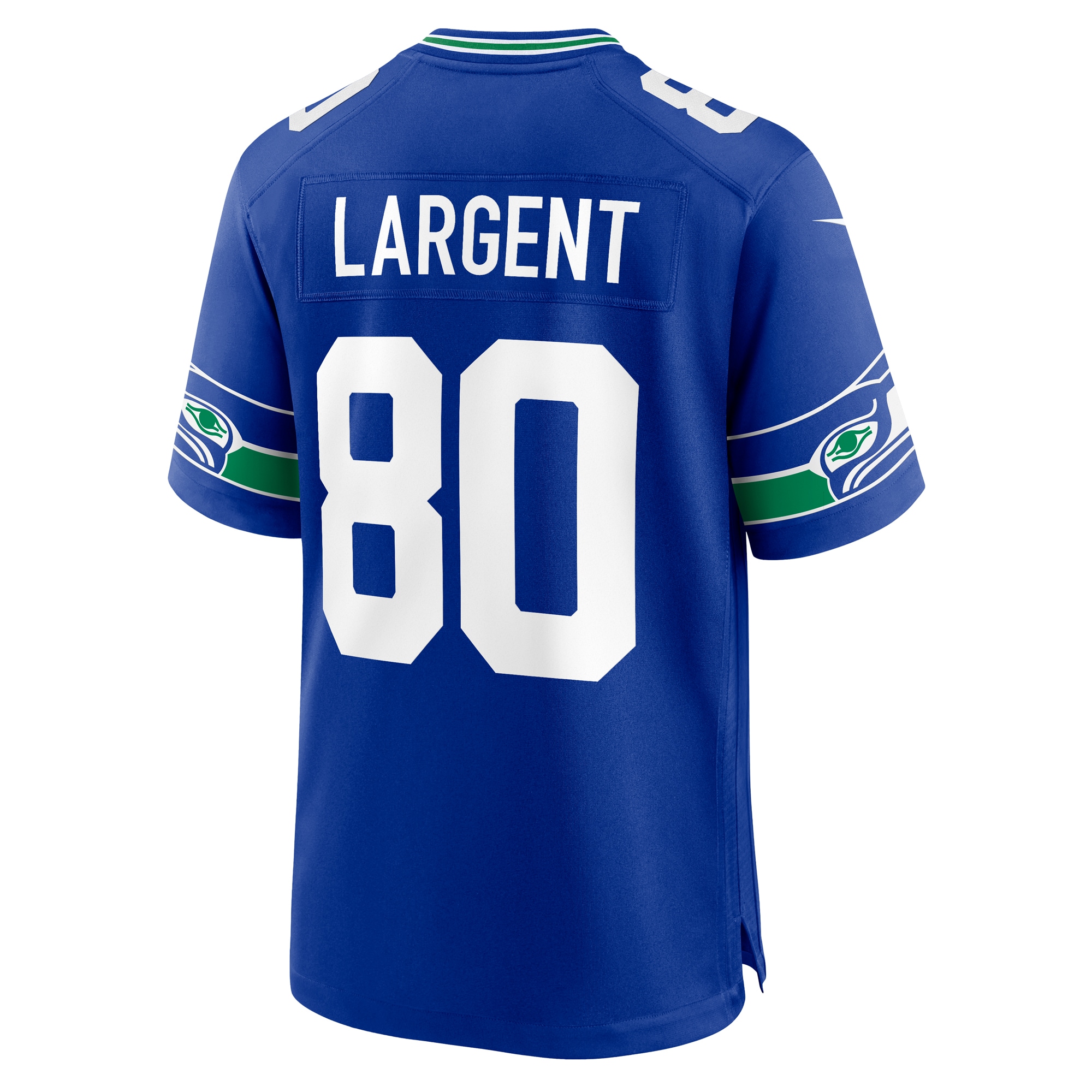 Seattle Seahawks Steve Largent Royal Throwback Retired Player Game NFL Jersey Men's