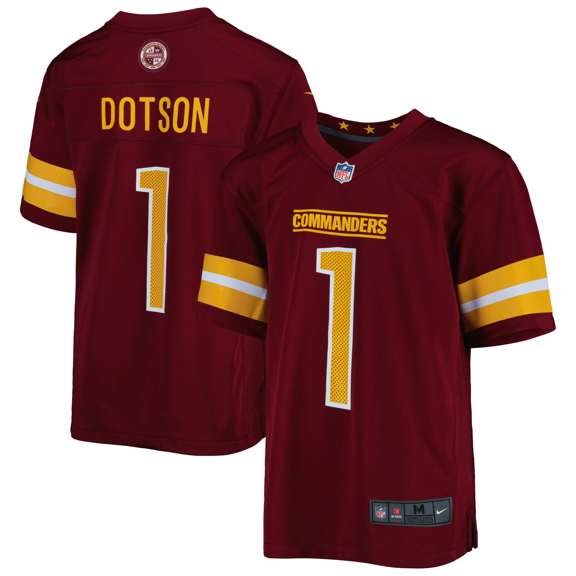 Washington Commanders Jahan Dotson Burgundy Game NFL Jersey Youth