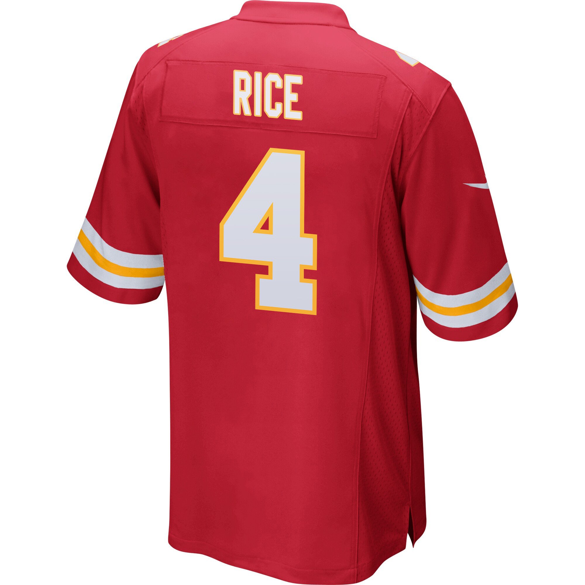 Rashee Rice 4 Kansas City Chiefs Super Bowl LVIII Patch Game Red NFL Jersey Men's