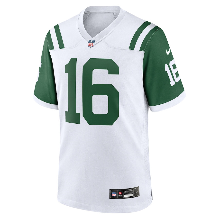 Vinny Testaverde 16 New York Jets Classic Alternate Retired Player Game White NFL Jersey Men's