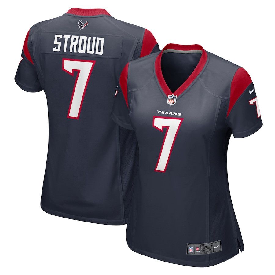 C.J. Stroud 7 Houston Texans Game Navy NFL Jersey Women's