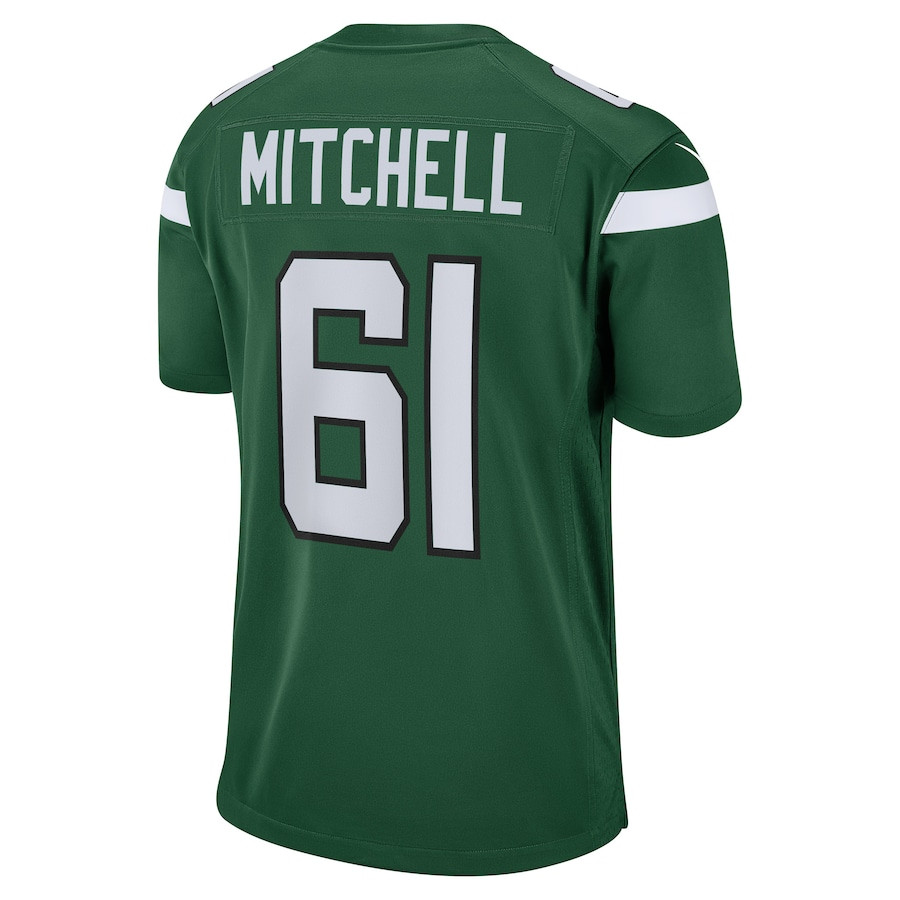 Max Mitchell 61 New York Jets Game Player Gotham Green NFL Jersey Men's