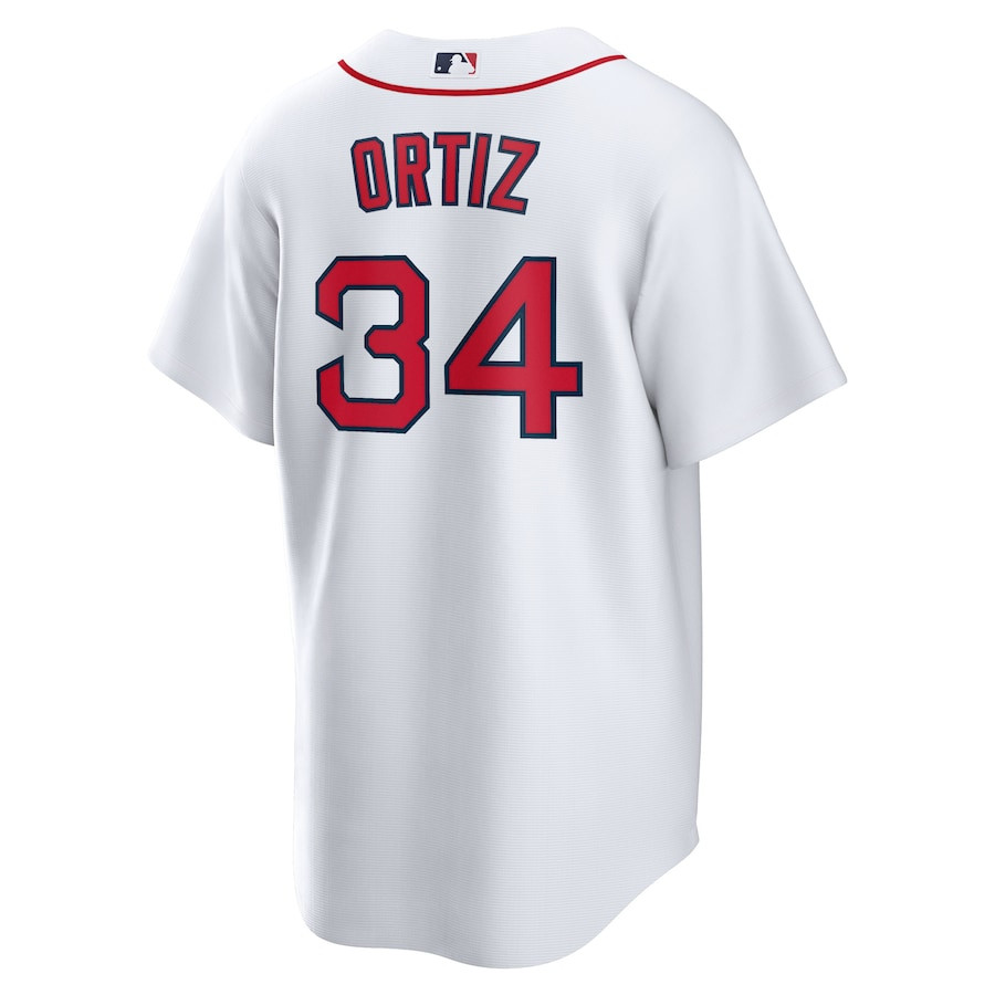 David Ortiz 34 Boston Red Sox Home White MLB Jersey Men's