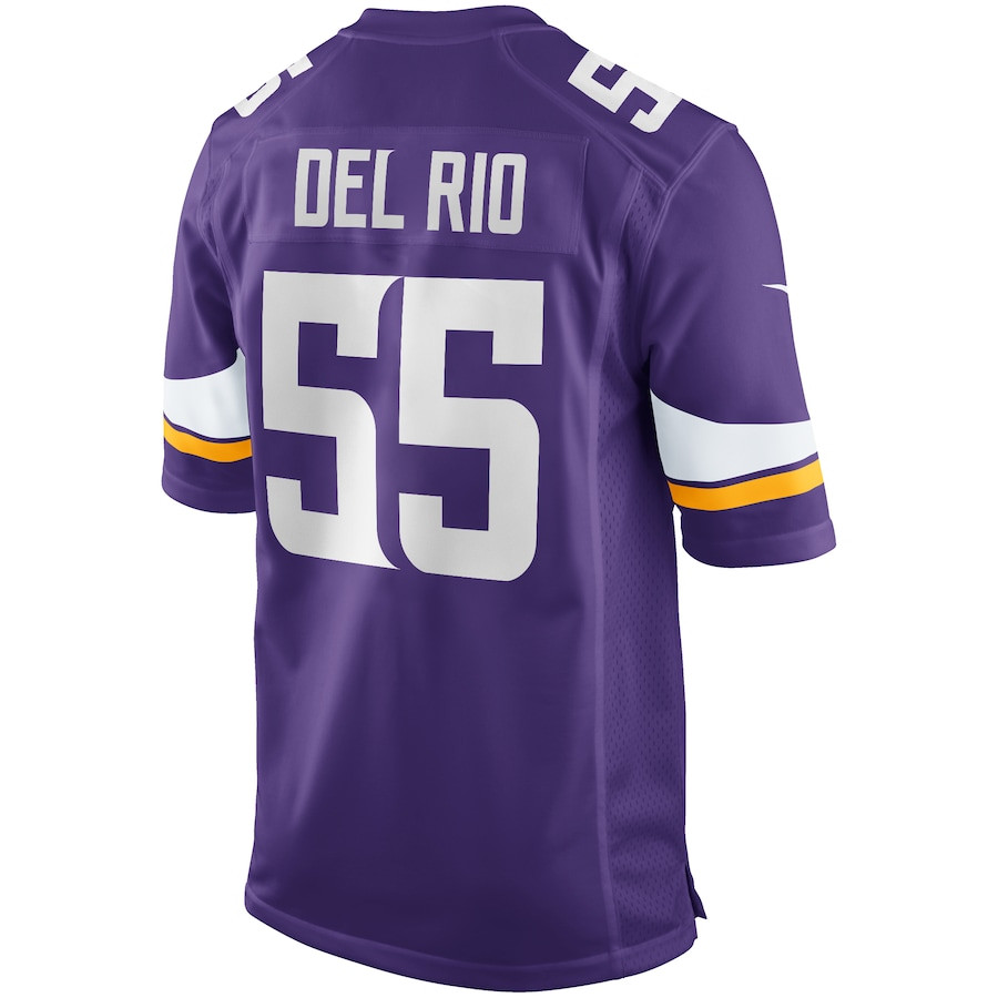 Jack Del Rio 55 Minnesota Vikings Game Retired Purple NFL Jersey Men's