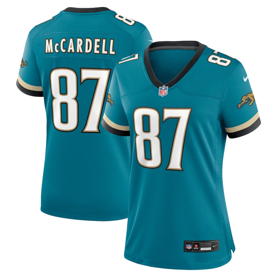 Keenan McCardell 87 Jacksonville Jaguars Prowler Throwback Game Teal NFL Jersey Women's