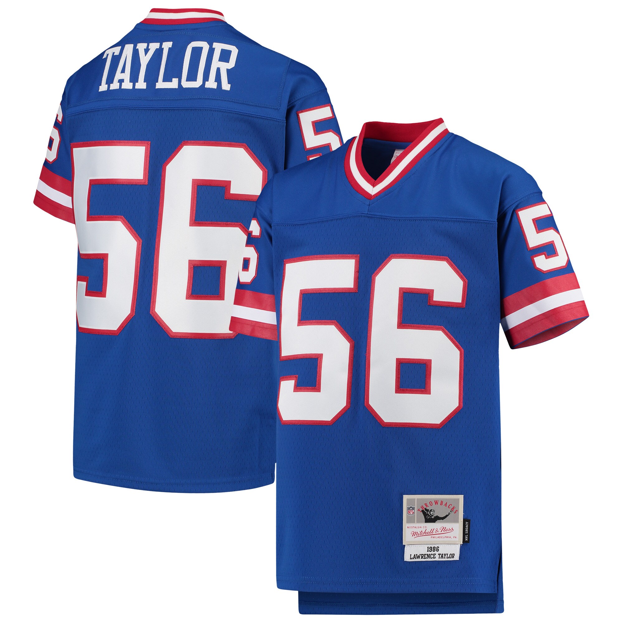 New York Giants Lawrence Taylor Mitchell Ness Royal 1986 Legacy Retired Player NFL Jersey Youth