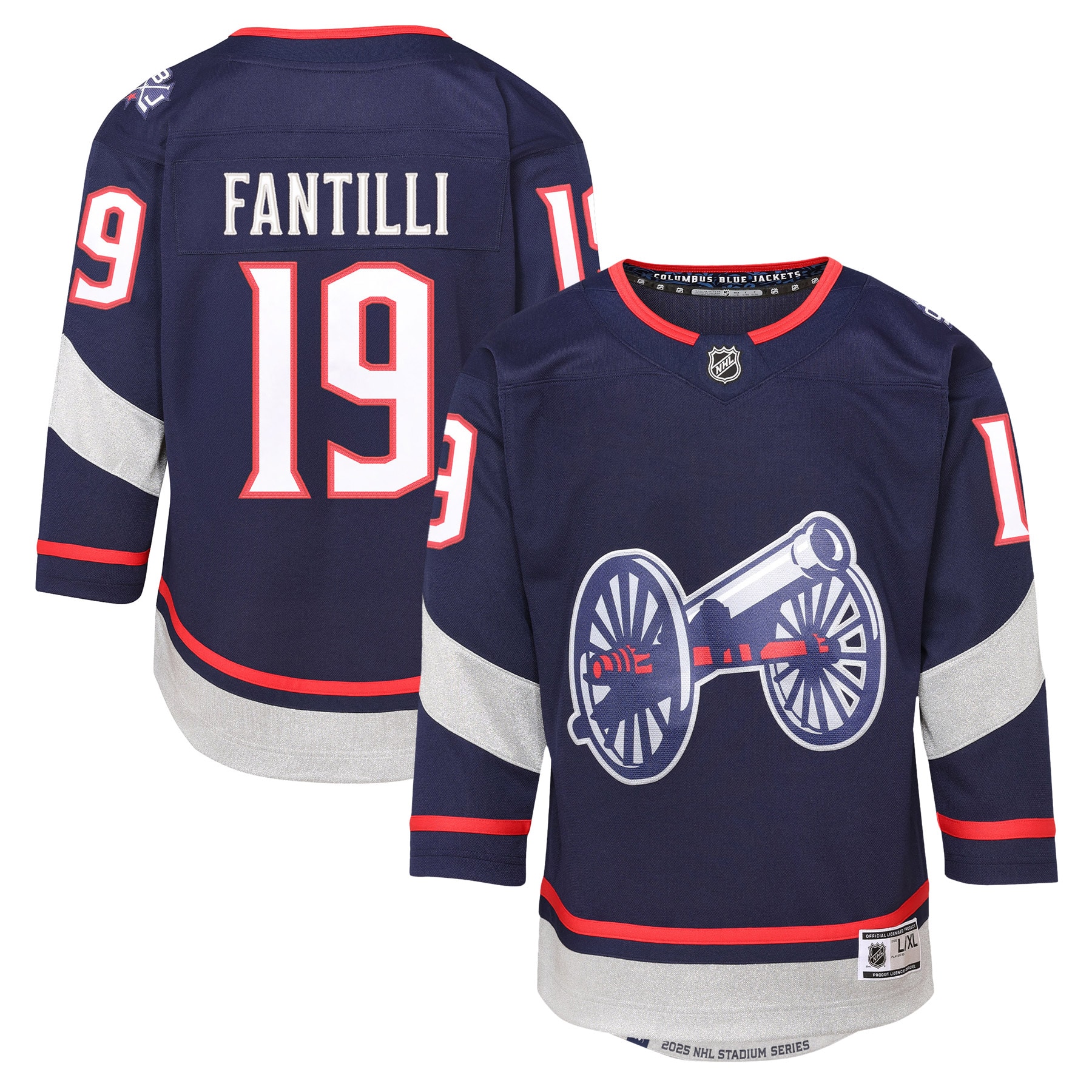 Columbus Blue Jackets Adam Fantilli Navy 2025 Stadium Series Premier Player NHL Jersey Youth