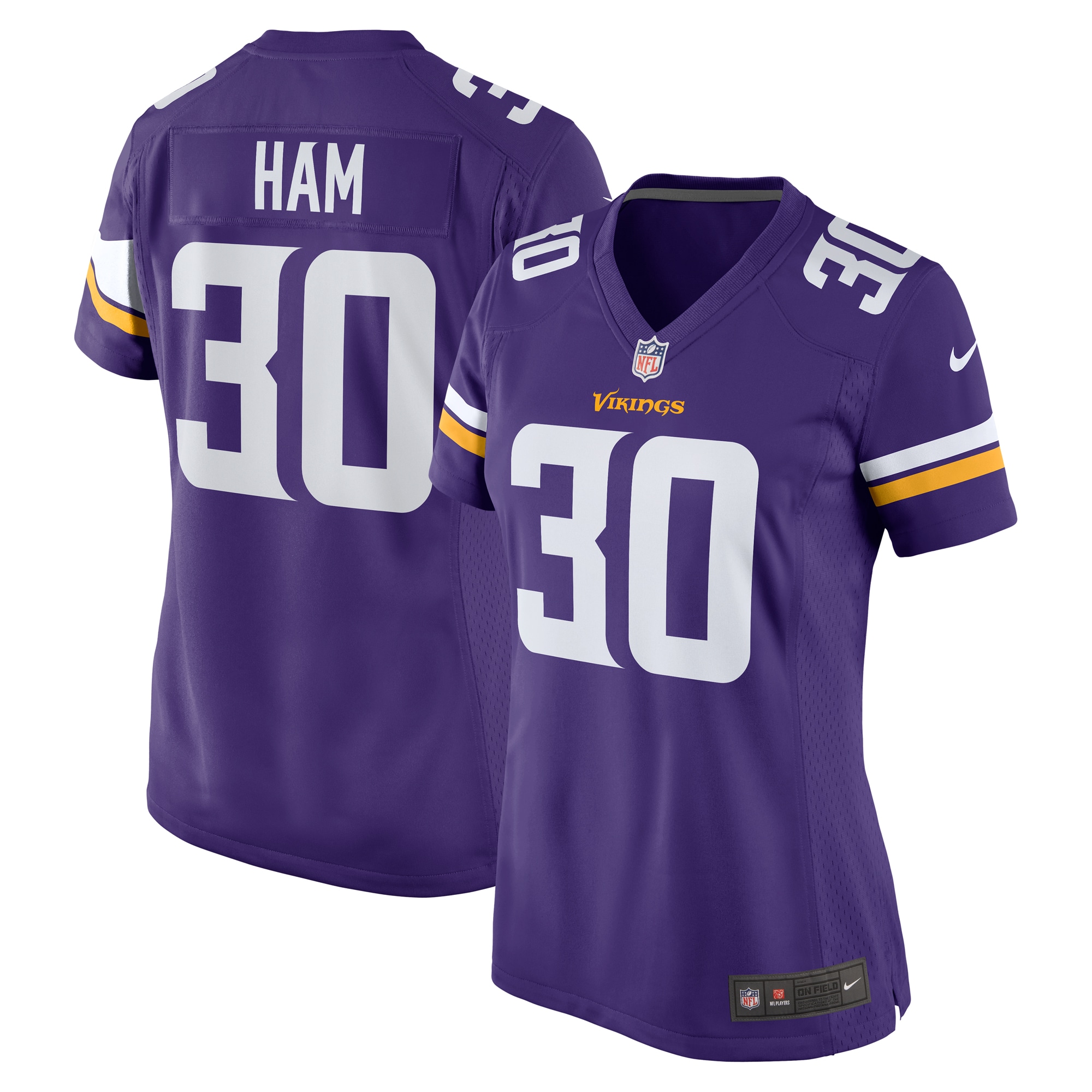 Minnesota Vikings C.J. Ham Purple Game NFL Jersey Women's