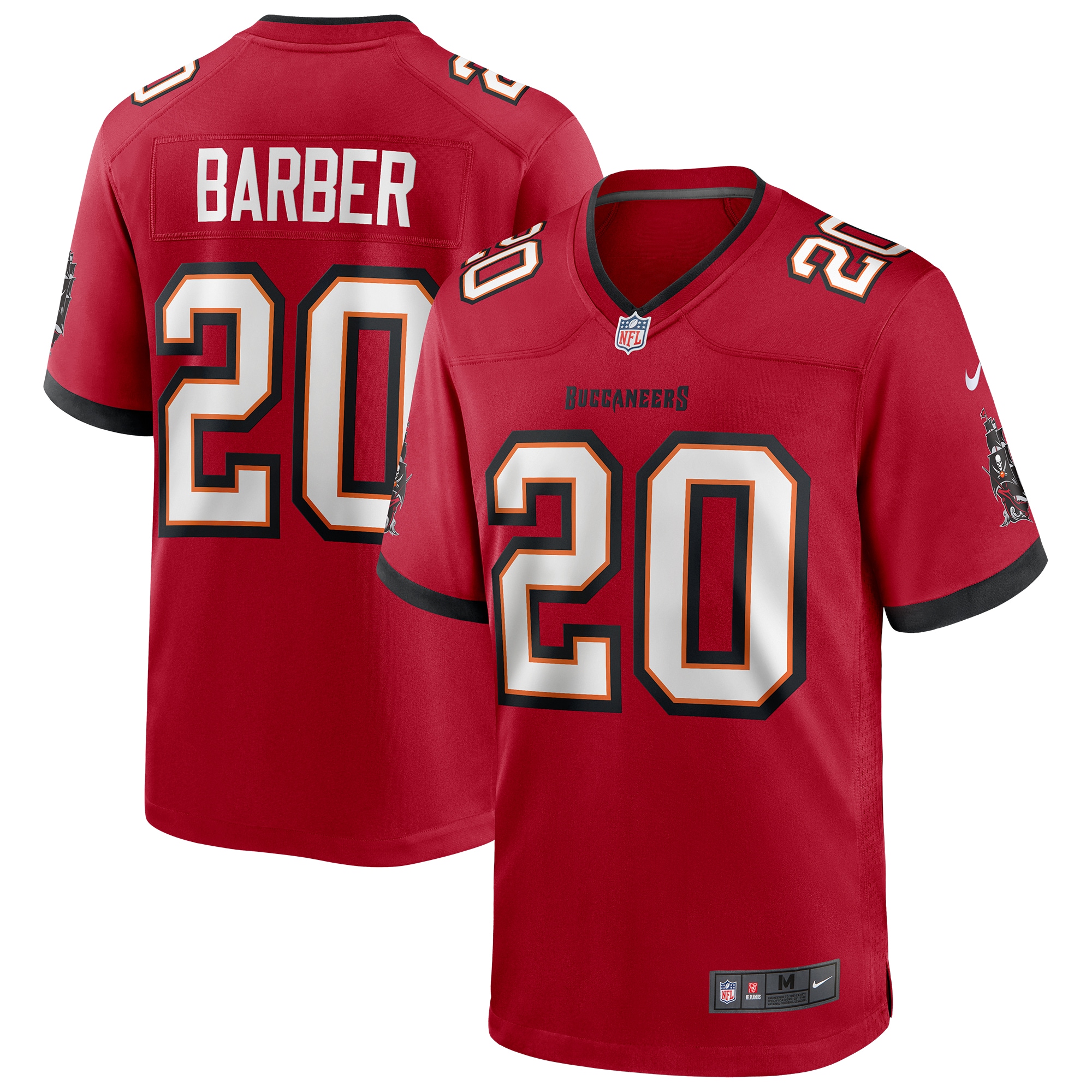 Tampa Bay Buccaneers Ronde Barber Red Game Retired Player NFL Jersey Men's