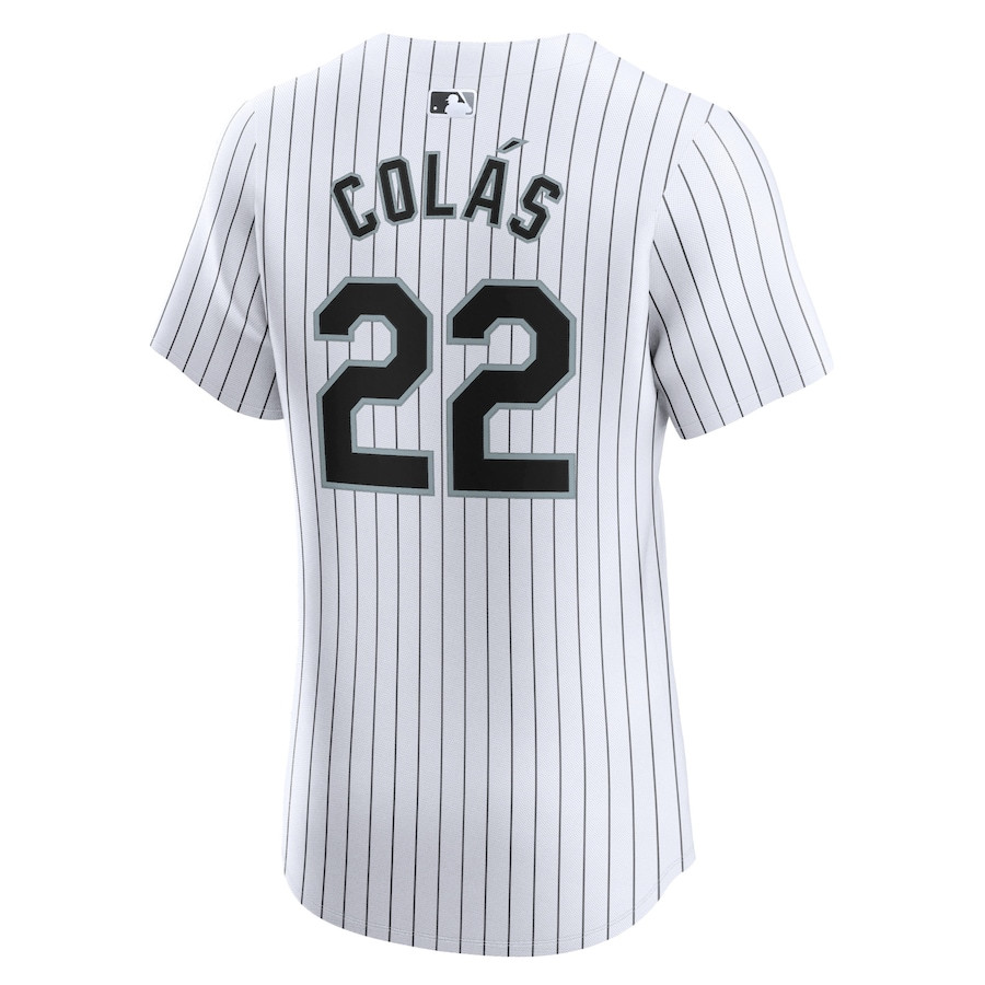 Oscar Colas 22 Chicago White Sox Home Elite Player White MLB Jersey Men's