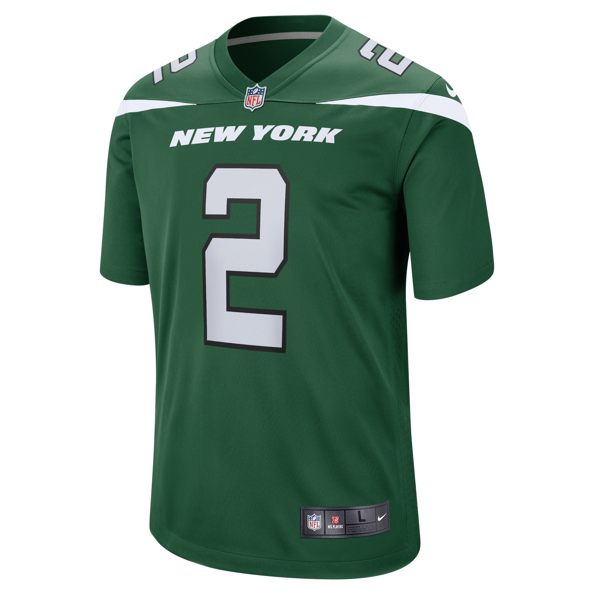 New York Jets Zach Wilson Gotham Green Game NFL Jersey Youth