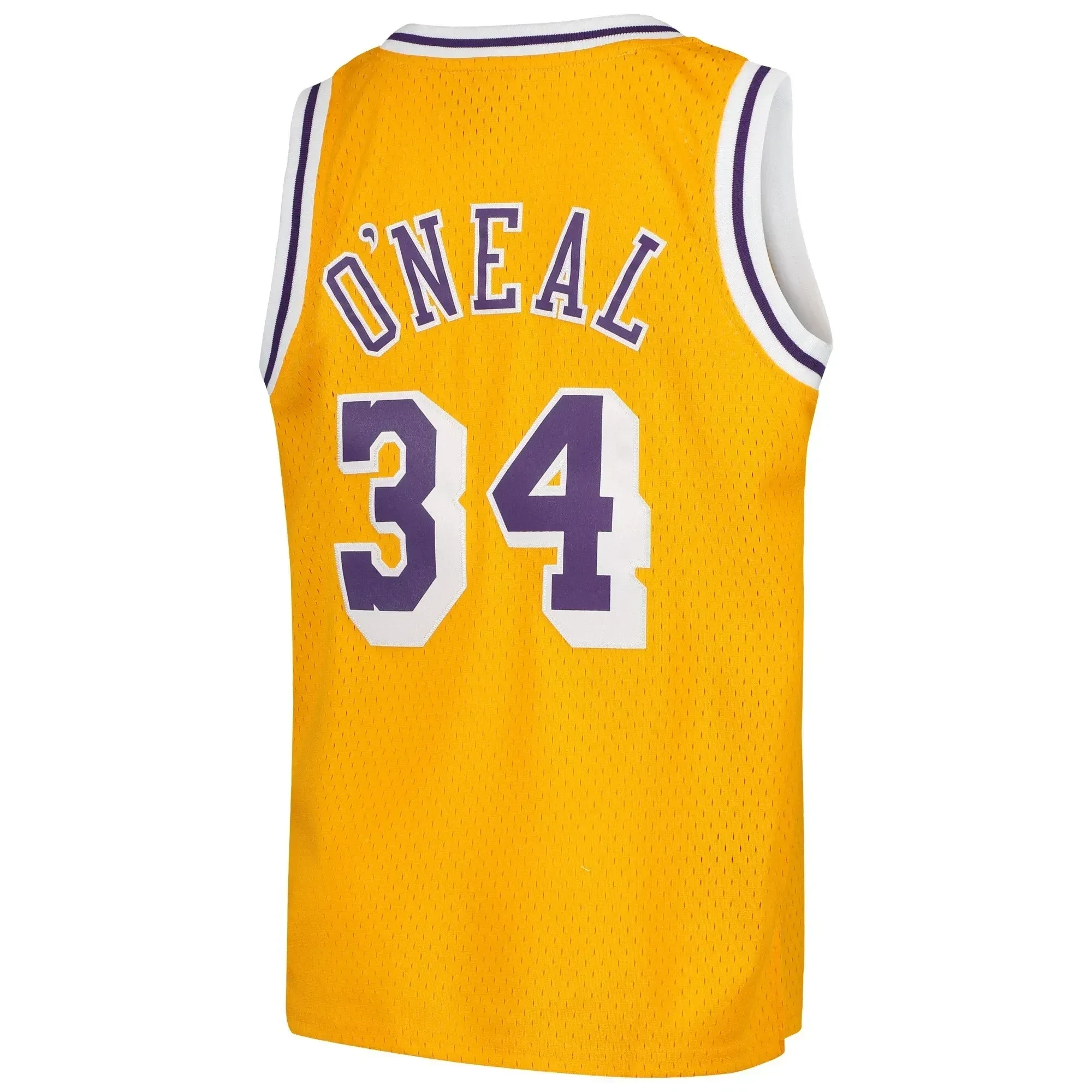 Shaquille O'neal Los Angeles Lakers Mitchell&Nes Swingman Throwback Gold NBA Jersey Youth