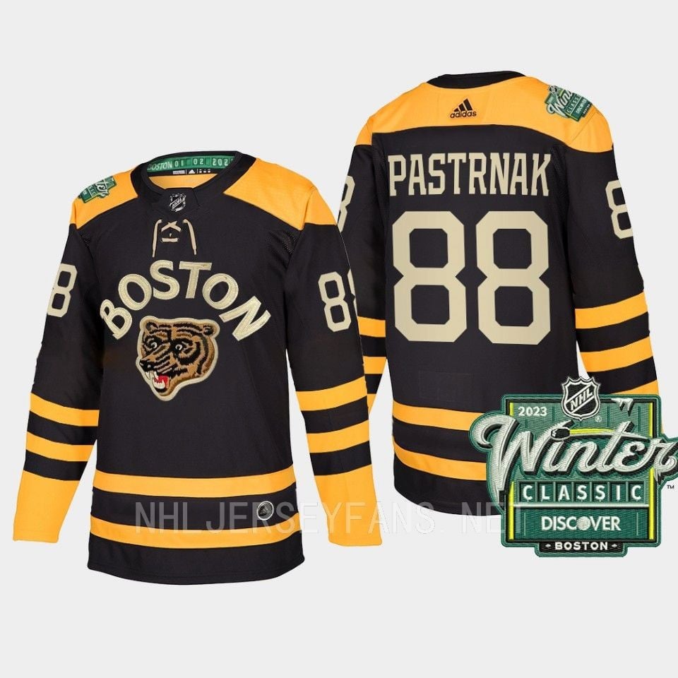 Boston Bruins David Pastrnak 88 2023 Winter Classic Black NHL Jersey Men's