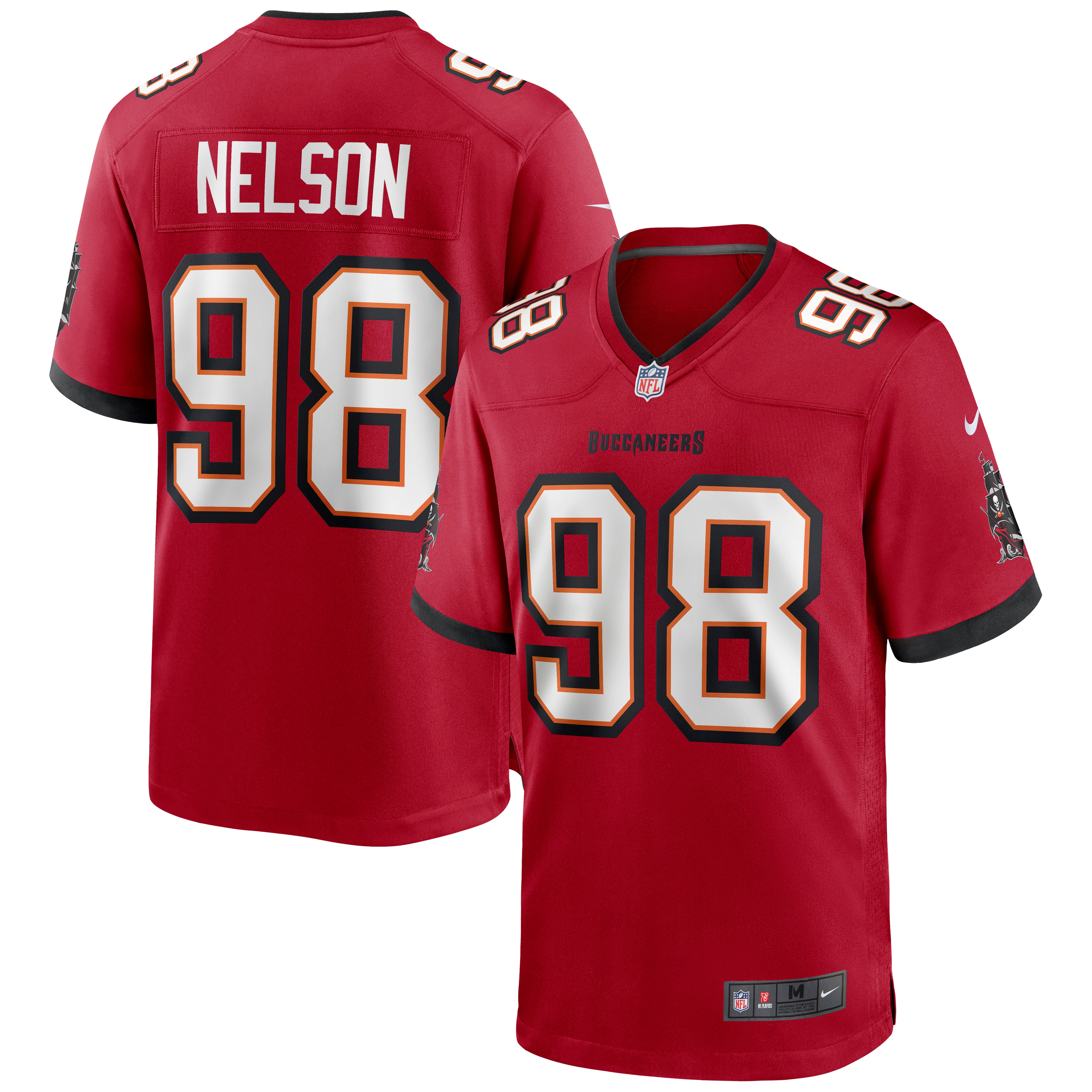 Tampa Bay Buccaneers Anthony Nelson Red Game NFL Jersey Men's