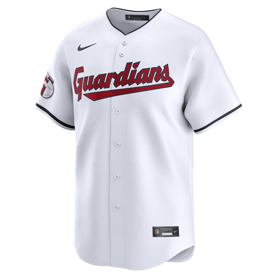 Myles Straw 7 Cleveland Guardians Home Limited Player White MLB Jersey Men's