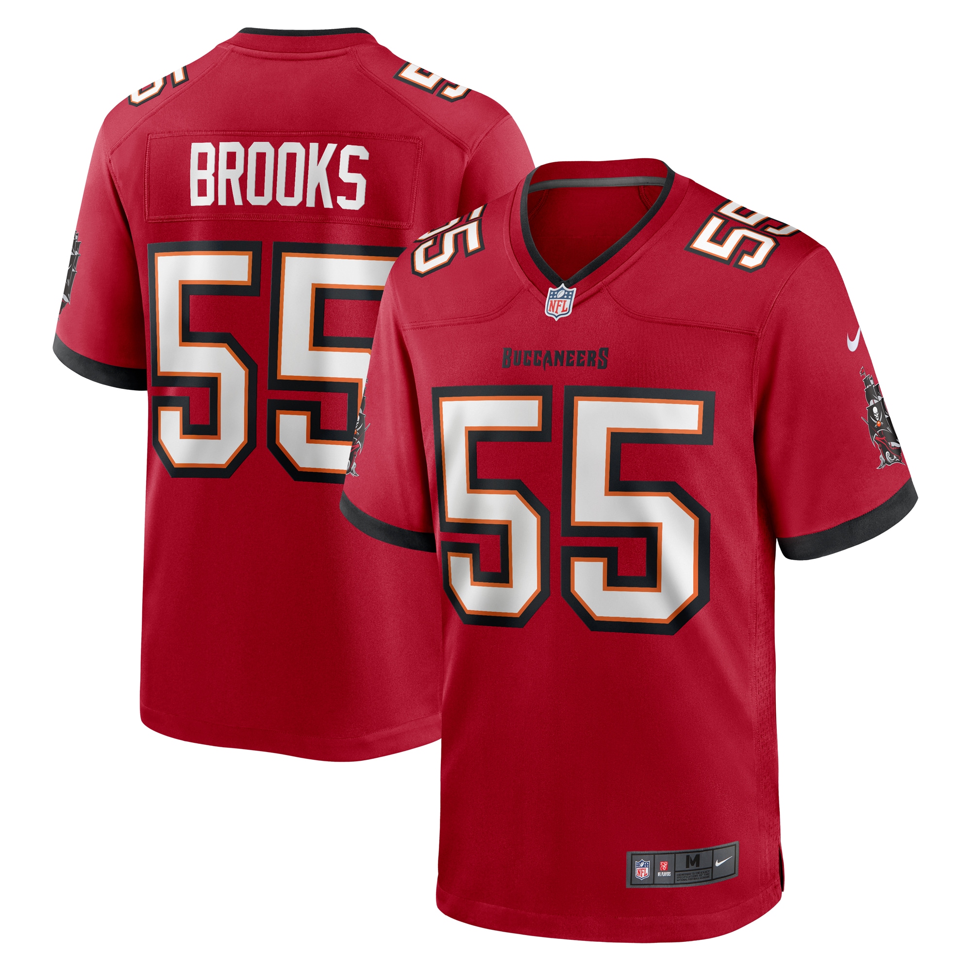 Tampa Bay Buccaneers Derrick Brooks Red Retired Player Game NFL Jersey Men's
