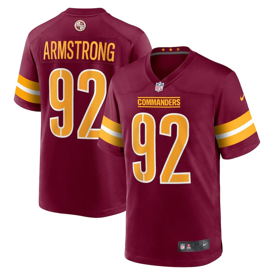 Dorance Armstrong 92 Washington Commanders Game Burgundy NFL Jersey Men's