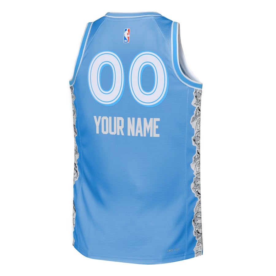 Cleveland Cavaliers 2024/25 Swingman Custom City Edition Light Blue NBA Jersey Youth