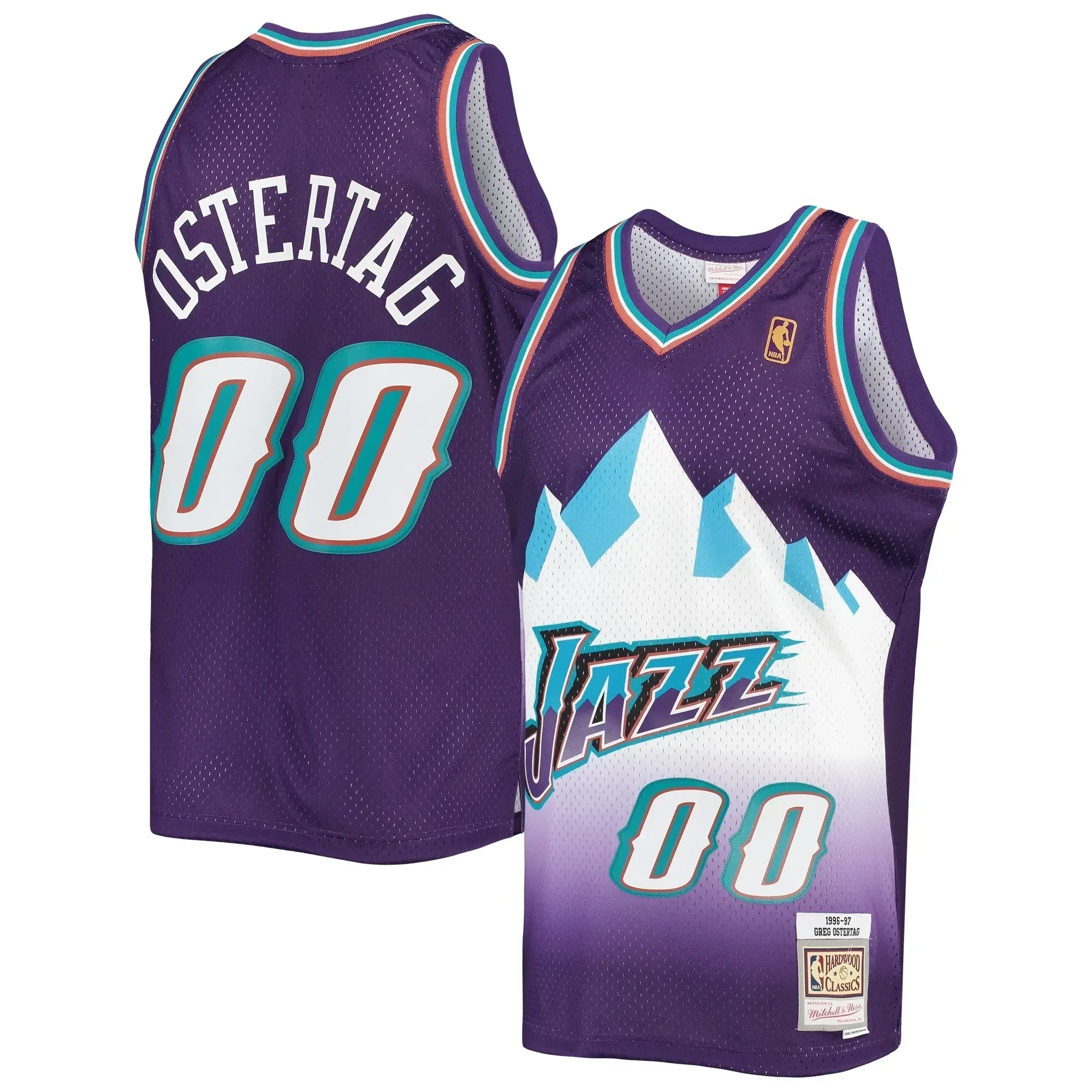 Greg Ostertag Utah Jazz Mitchell Ness 1996-1997 Hardwood Classics Swingman Purple NBA Jersey Men's