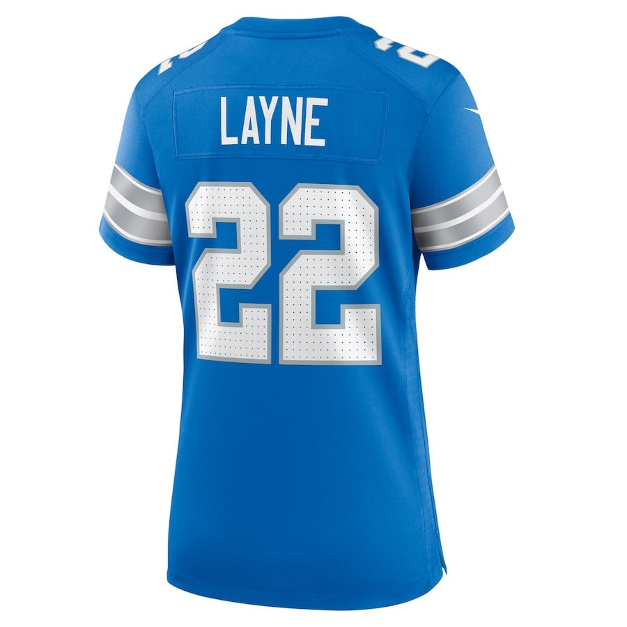 Bobby Layne 22 Detroit Lions Retired Player Game Blue NFL Jersey Women's