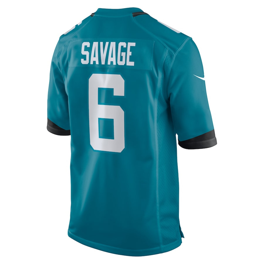 Darnell Savage 6 Jacksonville Jaguars Alternate Game Teal NFL Jersey Men's