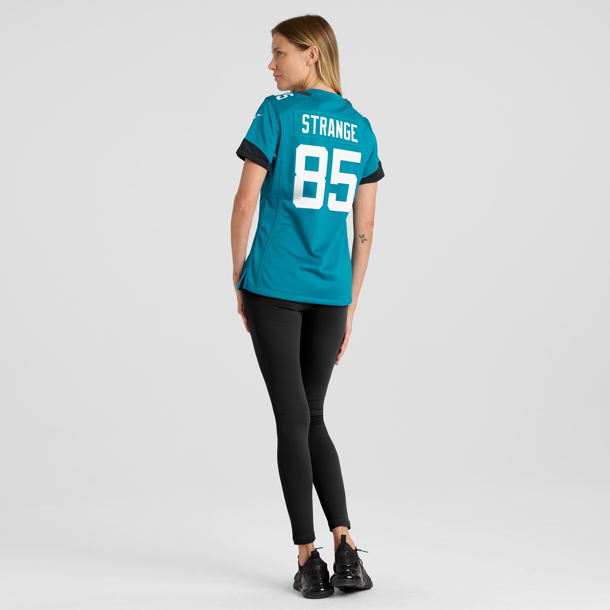 Jacksonville Jaguars Brenton Strange Teal Team Game NFL Jersey Women's