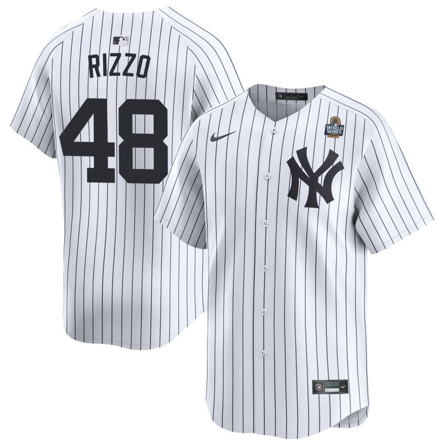 Anthony Rizzo 48 New York Yankees 2024 World Series Home Limited Player White MLB Jersey Men's