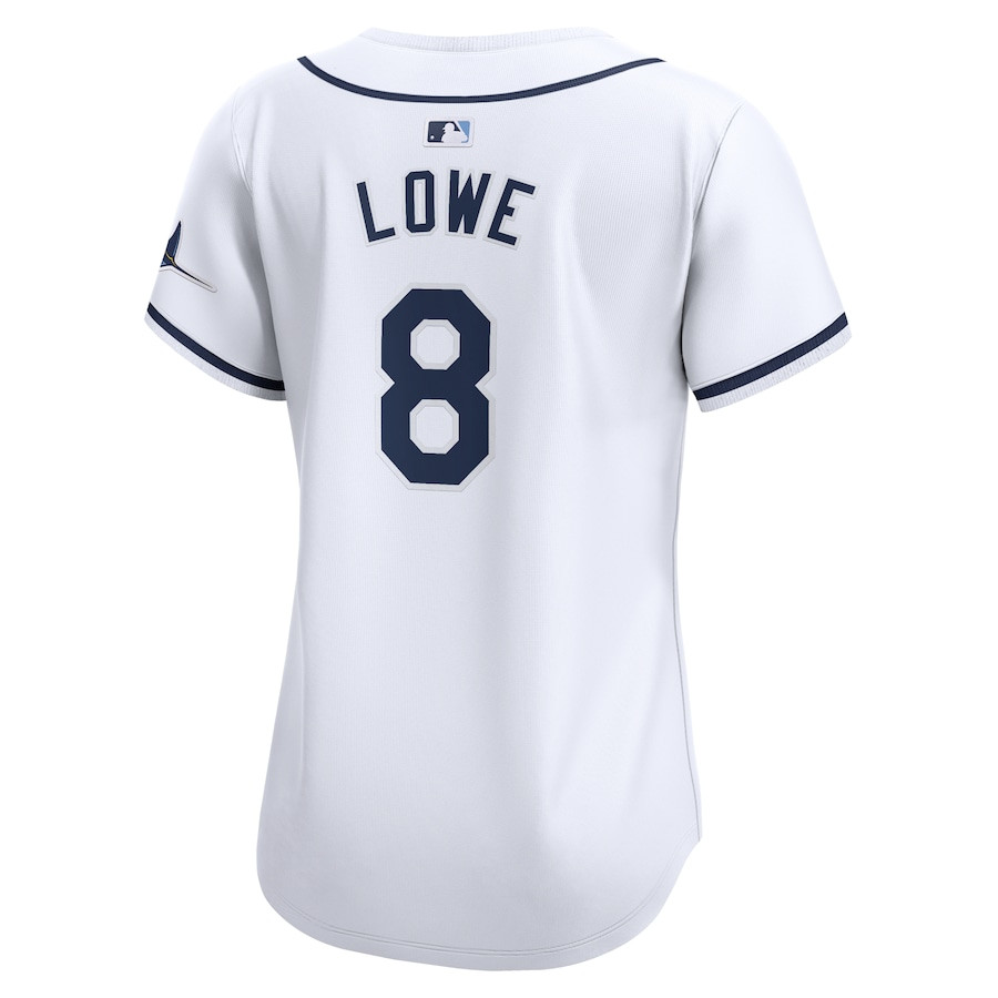 Brandon Lowe 8 Tampa Bay Rays Home Limited Player White MLB Jersey Women's