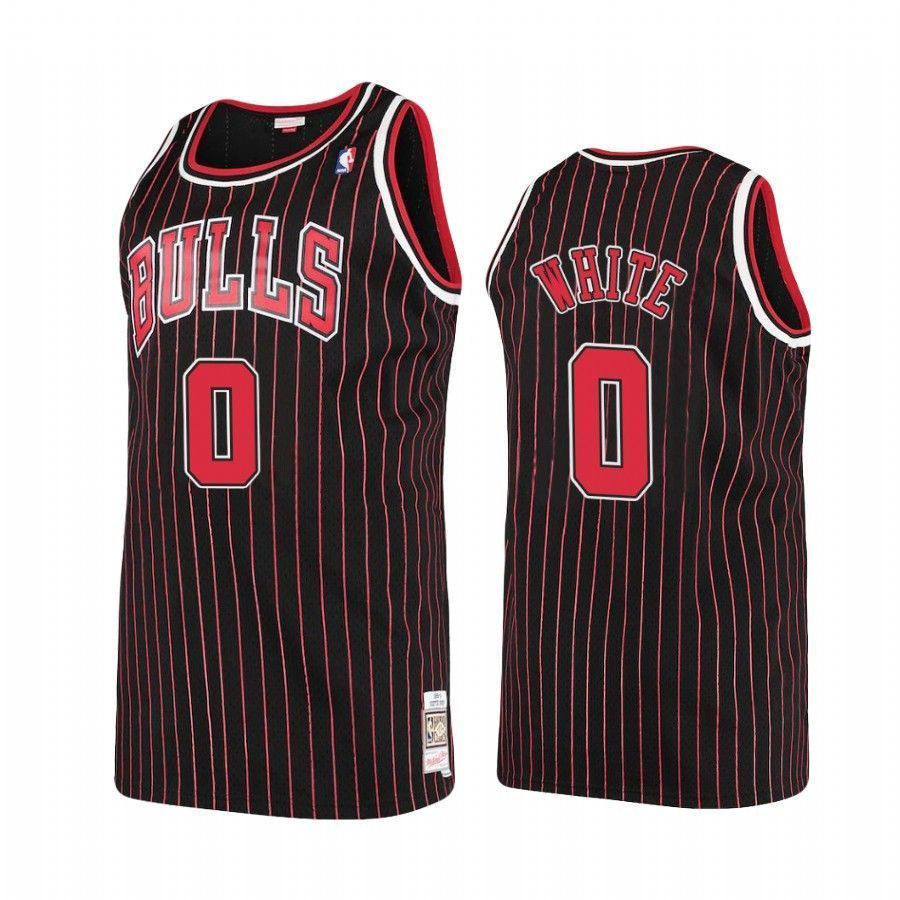 Chicago Bulls Cob White 0 Hardwood Classics NBA Jersey Men's