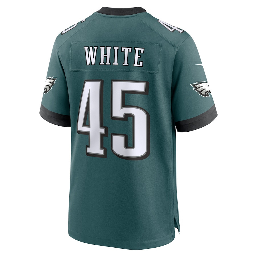 Devin White 45 Philadelphia Eagles Game Midnight Green NFL Jersey Men's