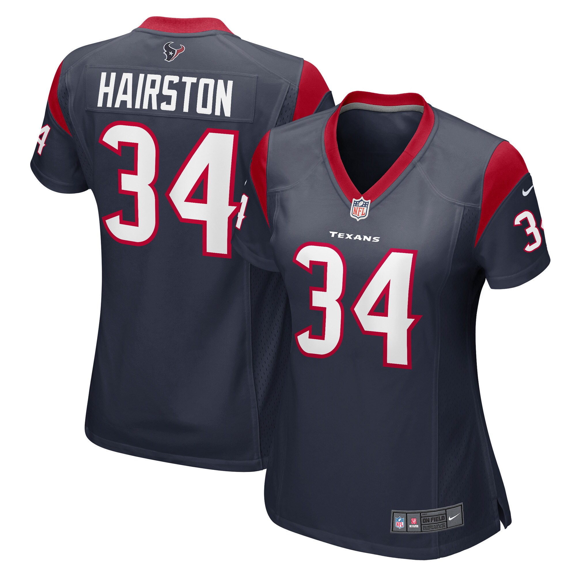 Houston Texans Troy Hairston Navy Game Player NFL Jersey Women's