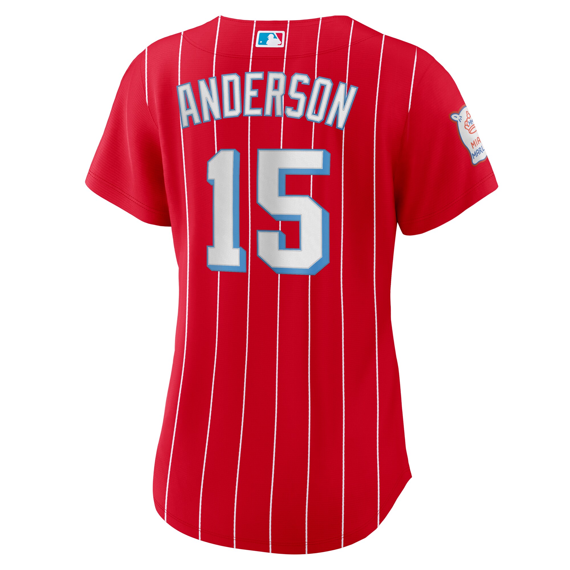 Miami Marlins Brian Anderson Red City Connect Player MLB Jersey Women's
