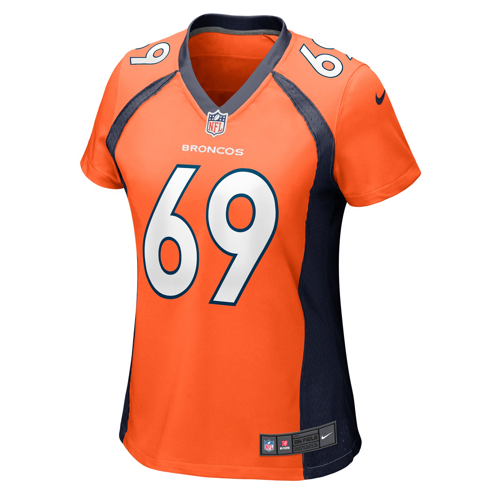 Denver Broncos Mike McGlinchey Orange Game Player NFL Jersey Women's