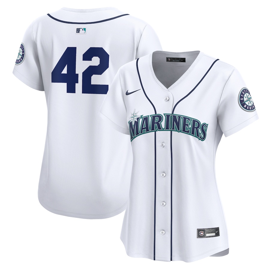 Seattle Mariners Women's 2024 Jackie Robinson Day Home Limited Jersey  White