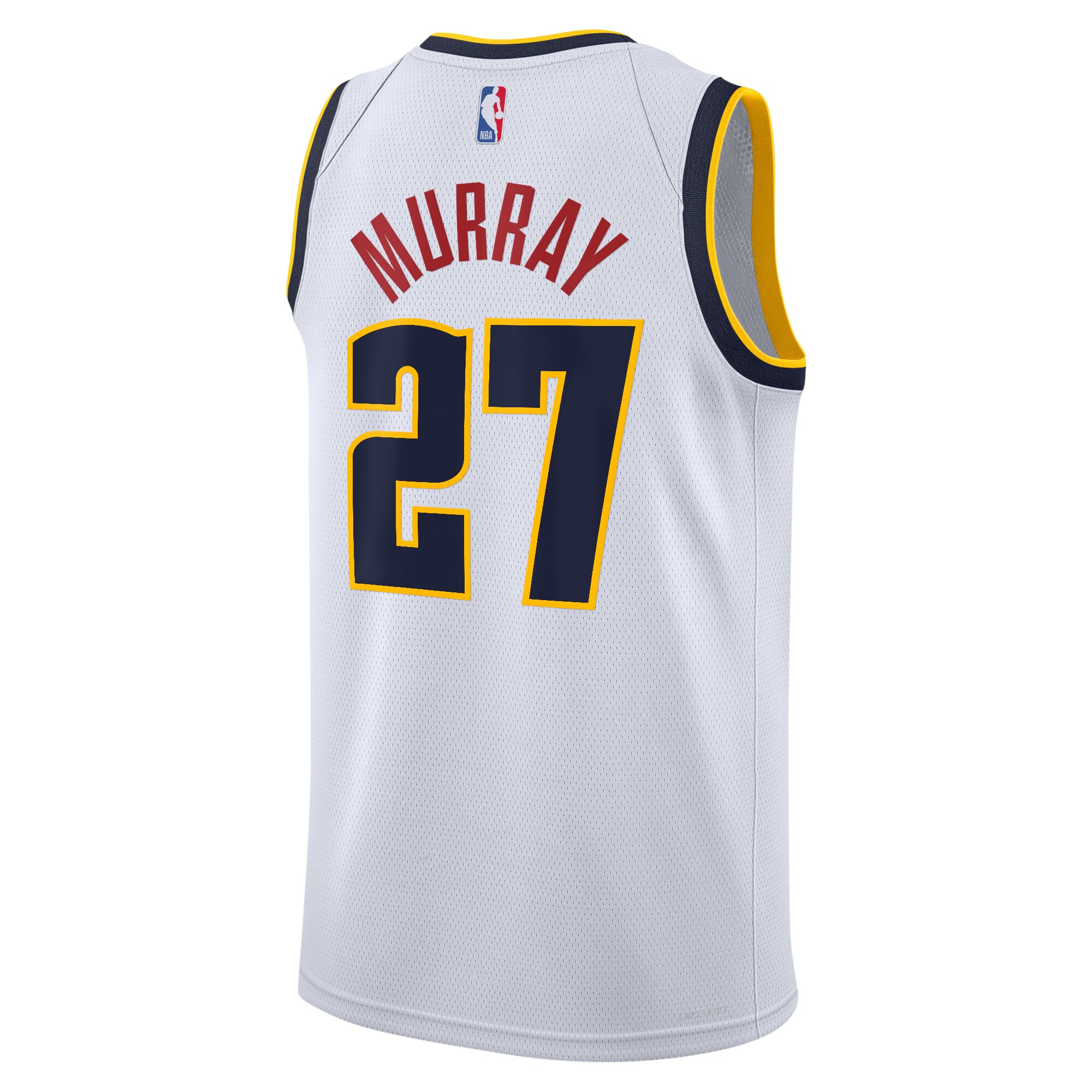 Camiseta Association Swingman de los Denver Nuggets Blanco Jamal Murray NBA Jersey Men's