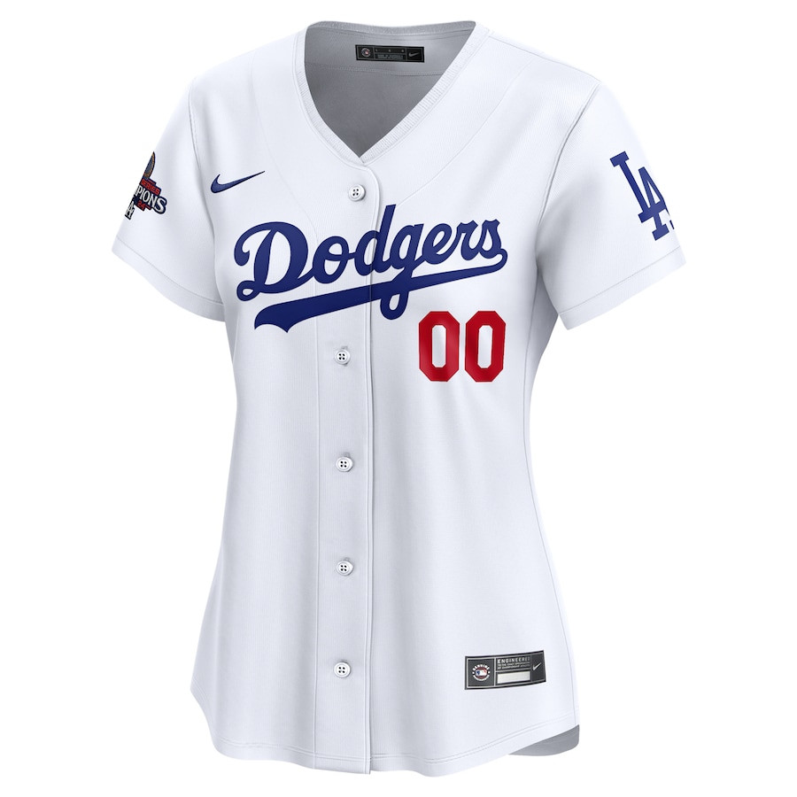 Los Angeles Dodgers 2024 World Series Champions Home Custom Limited White MLB Jersey Women's