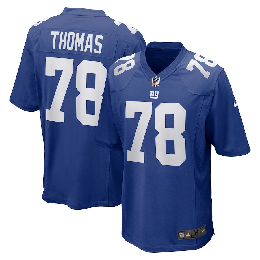 Andrew Thomas 78 New York Giants Game Royal NFL Jersey Men's