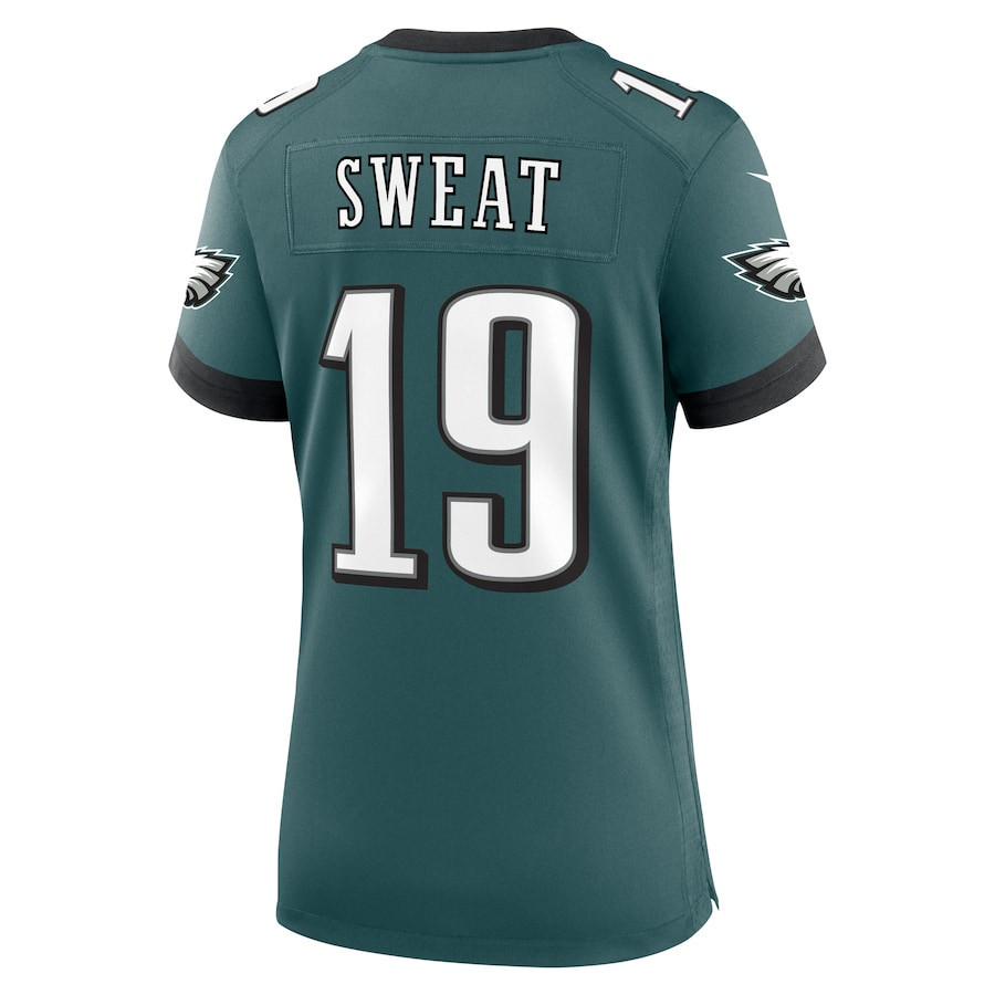 Josh Sweat 19 Philadelphia Eagles Team Game Midnight Green NFL Jersey Women's
