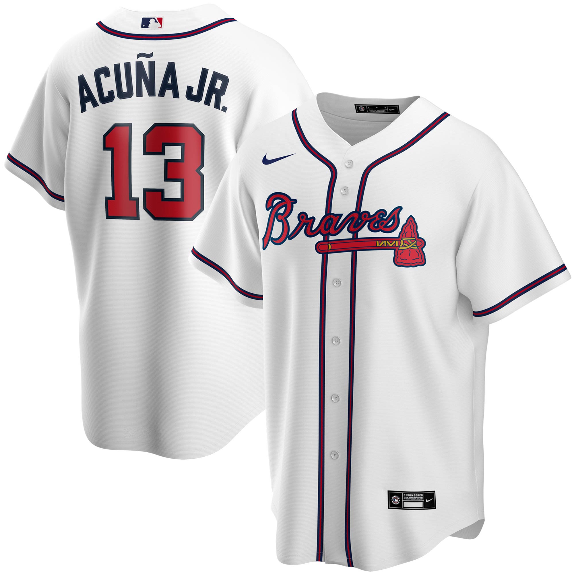 Atlanta Braves Ronald Acu?a Jr. White Alternate Player MLB Jersey Youth