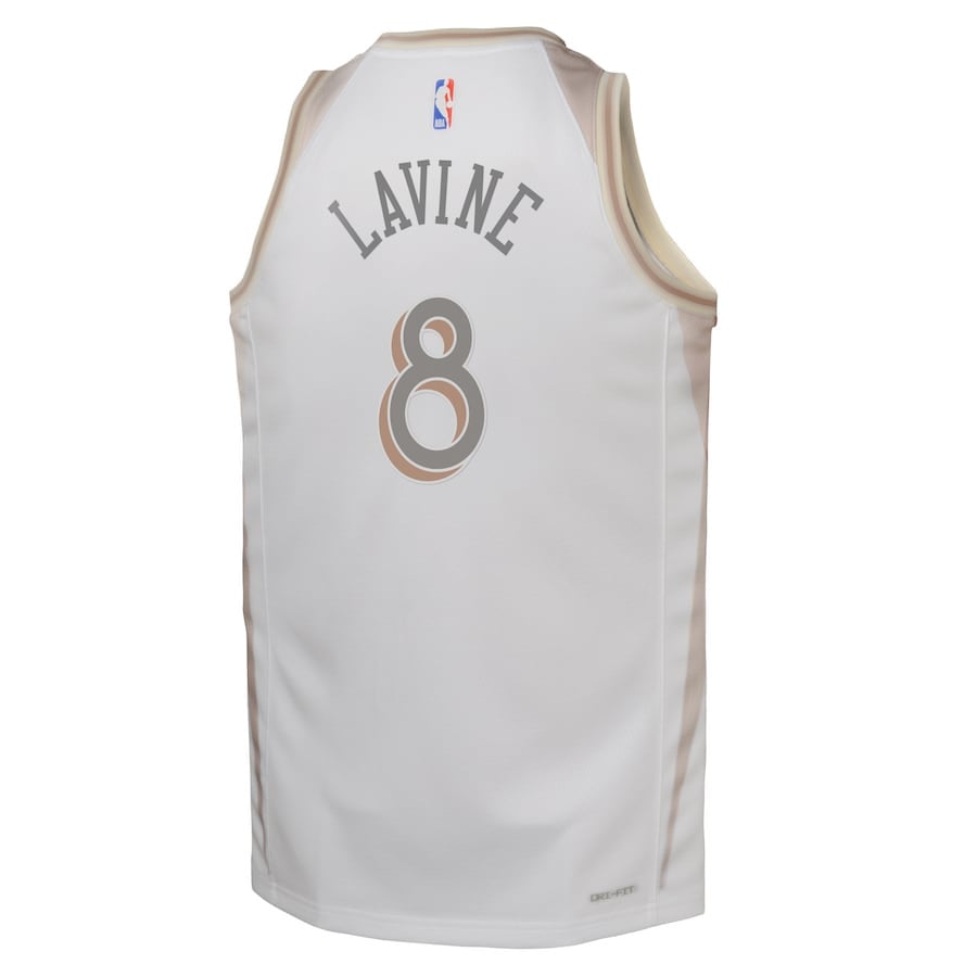 Zach Lavine 8 Chicago Bulls 2024/25 Swingman Playe City Editio White NBA Jersey Youth